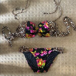 Victoria’s Secret Floral and Leopard Print Bikini